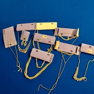 Rhinestone necklaces and earrings